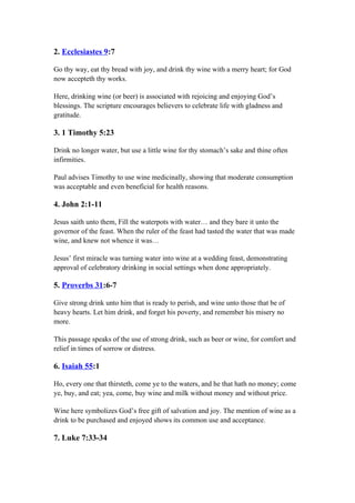 20 Bible Verses That Support Beer Drinking – For Beer Lovers | DOCX