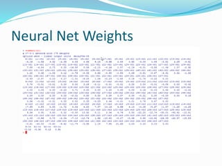 Neural Net Weights
 