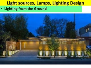 Light sources, Lamps, Lighting Design
• Lighting from the Ground
 