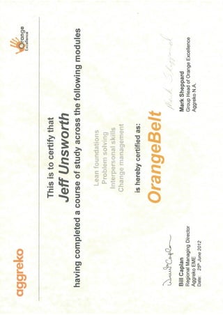 OE Certificate