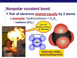 Nonpolar covalent bondPair of electrons shared equally by 2 atoms