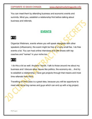 20 client attraction secrets | PDF