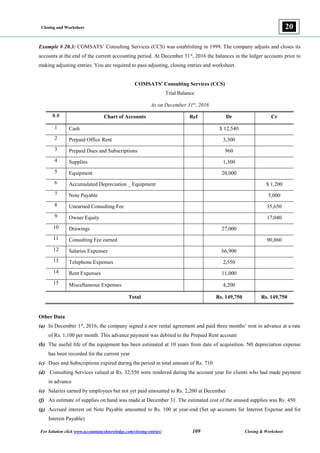 20 closing and work sheet accounting workbook-zaheer-swati | PDF