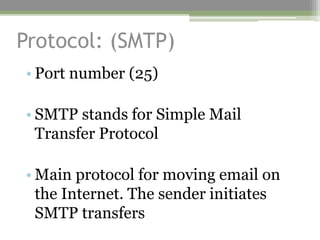 20 common port numbers and their purposes | PPTX