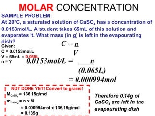 20 concentration of solutions | PPT