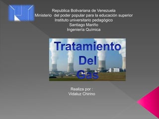 Republica Bolivariana de Venezuela
Ministerio del poder popular para la educación superior
Instituto universitario pedagógico
Santiago Mariño
Ingeniería Química
Realiza por :
Vidaluz Chirino
 