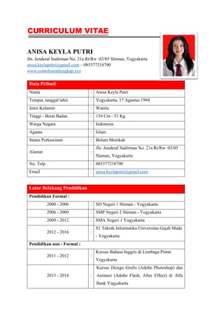 Contoh CV Kreatif dan Menarik Perhatian HRD