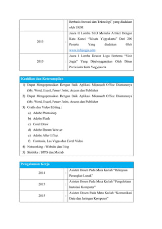 Contoh CV Kreatif dan Menarik Perhatian HRD
