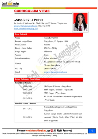 Contoh CV Kreatif dan Menarik Perhatian HRD