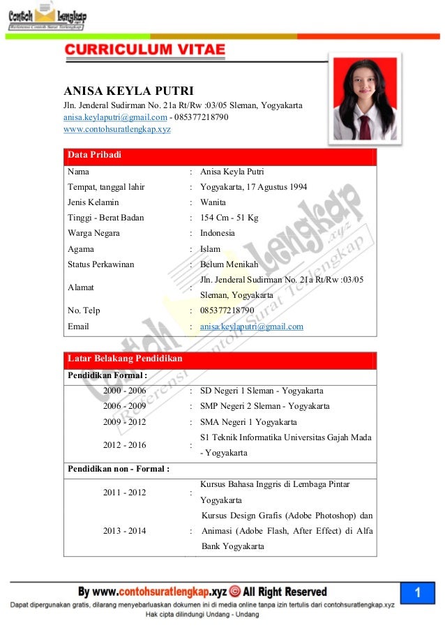 Contoh CV Kreatif dan Menarik Perhatian HRD