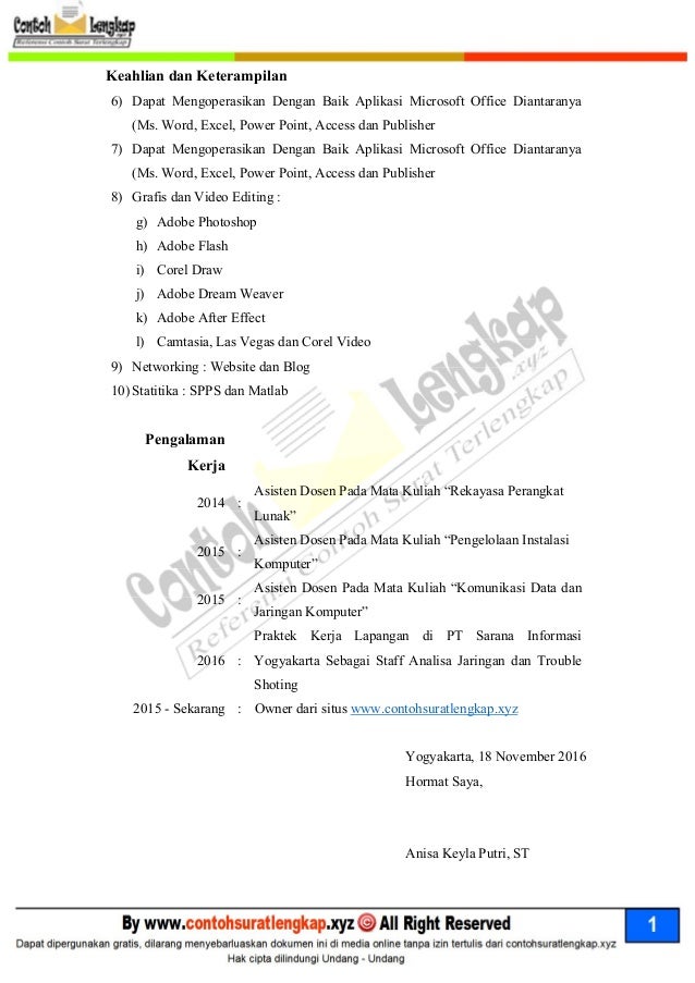 Contoh CV Kreatif dan Menarik Perhatian HRD Contoh CV Kreatif dan Menarik Perhatian HRD