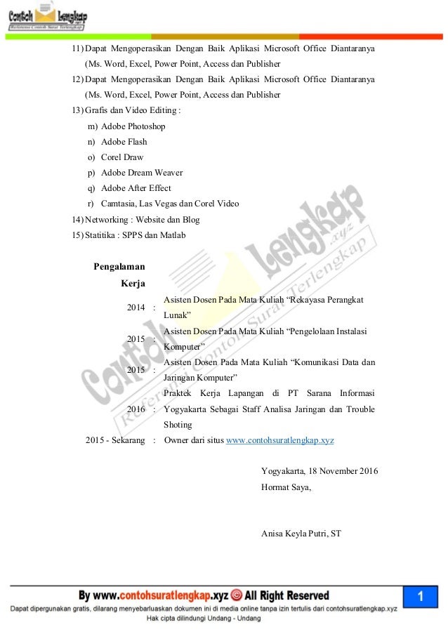 Contoh CV Kreatif dan Menarik Perhatian HRD