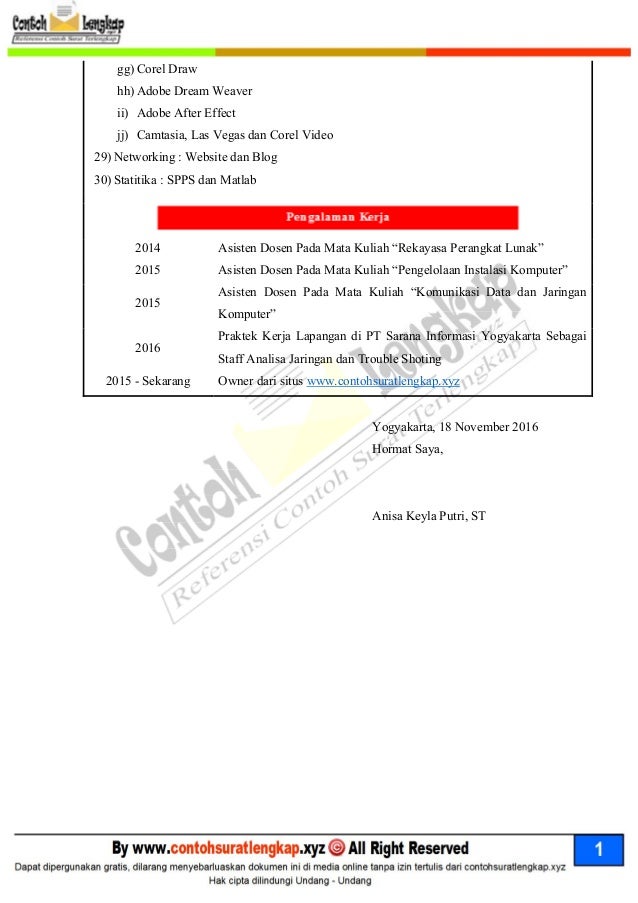 Contoh CV Kreatif dan Menarik Perhatian HRD Contoh CV Kreatif dan Menarik Perhatian HRD