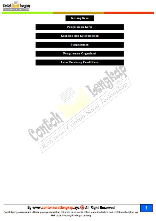 Contoh CV Kreatif dan Menarik Perhatian HRD