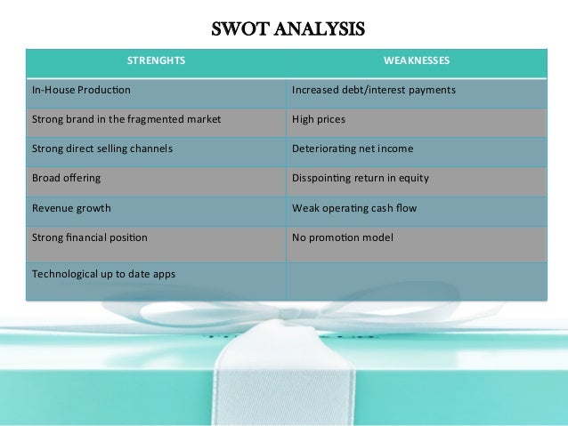 tiffany and co swot