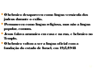 12
O Livro
Um livro de revelações, assim como Apocalipse.
Daniel desempenha o mesmo papel para o AT que
Apocalipse para o NT.
Escrito do cativeiro de Judá na Babilônia, tal como o
Apocalipse foi do cativeiro na ilha de Patmos, Grécia.
Caps. 1 a 6 - Seis cap. históricos: conflitos morais
envolvendo Daniel e seus três companheiros;
Caps. 7 a 12 – Seis cap. proféticos: a mão de Deus
controlando o decorrer da história.
 