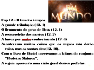 3030
Toda a Bíblia em um ano: Ester a Malaquias; Dusilek, Darci; 10ª
Ed. Rio de Janeiro; Ed. Horizonal, 2011
A História de Israel no A T; Schltz Samuel J.; Ed. Sociedade
Religiosa Edições Vida Nova; 1977
Bíblia De Estudo NVI, Barker; São Paulo; Ed. Vida; 2003
Manual Bíblico SBB; trad. Noronha, Lailah; São Paulo; Ed.
Sociedade Bíblica do Brasil; 2008
Textos Bíblicos extraídos: Bíblia Sagrada Nova Versão
Internacional; São Paulo; Ed. Vida; 2001
BRUCCE, F. F. Comentário Bíblico NVI. São Paulo, Ed. Vida, 1ª
edição, 2008
http://www.ctadoradores.com.br/Mergulhando/
Reflexões extraídas: Páginas da World Wide Web
Programa ROTA 66 – Sayão, Luiz – Rádio transmundial
30
 