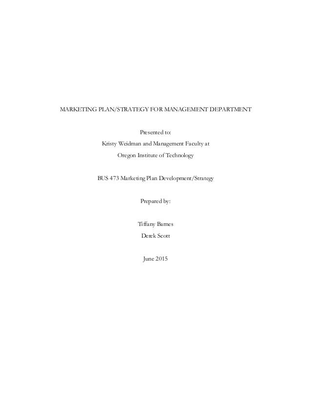Marketing plan essay