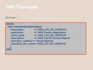 Fnd Program oracle-reports6i | PPT