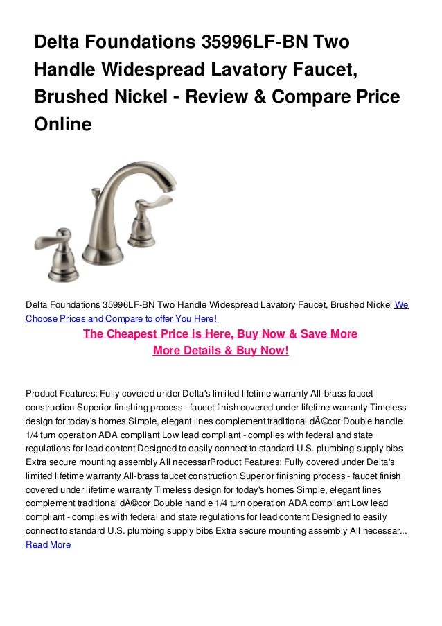 Delta Foundations 35996 Lf Bn Two Handle Widespread Lavatory Faucet