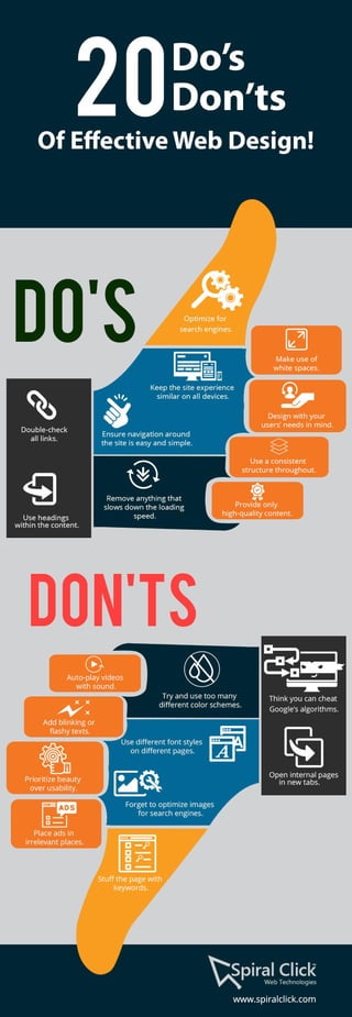 20 Tips for Effective Web Designing (Infographic)