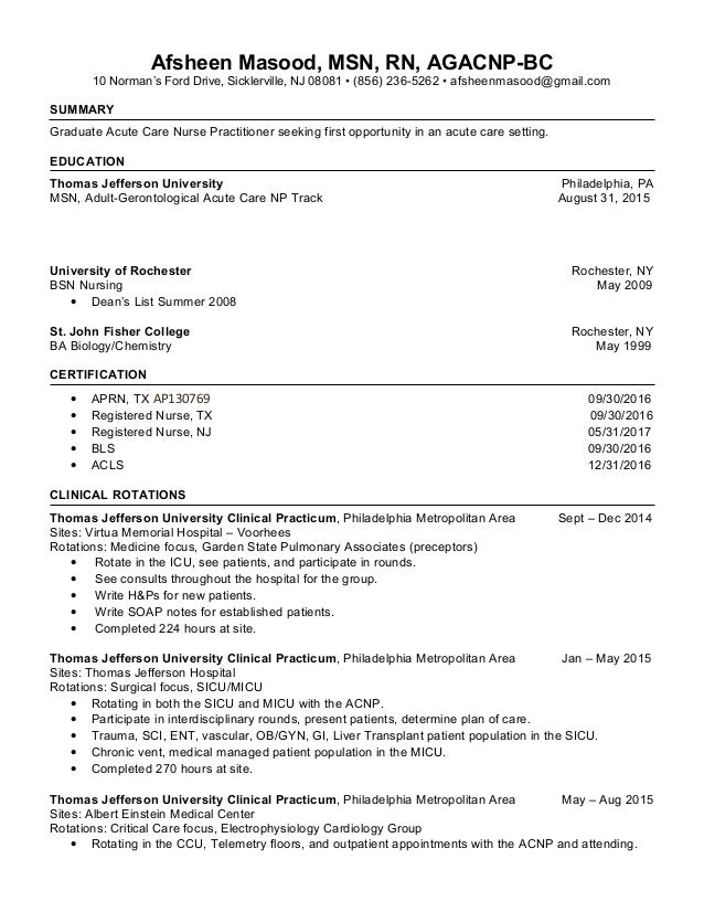 NP resume
