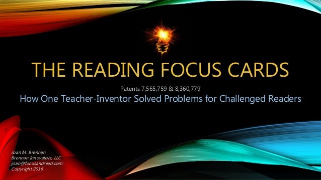 The Reading Focus Cards System-2016