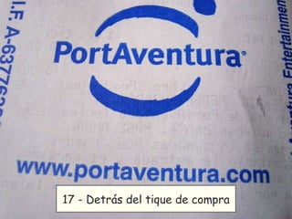17 - Detrás del tique de compra 