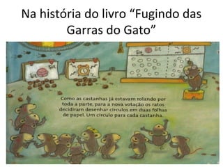 Na história do livro “Fugindo das 
Garras do Gato” 
 