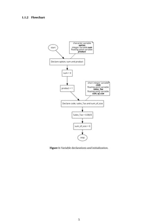 1.1.2 Flowchart
Figure 1: Variable declarations and initialization.
5
 