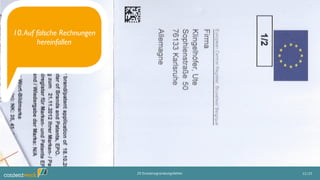 10.Auf falsche Rechnungen
hereinfallen
12/2520 Existenzgründungsfehler
 