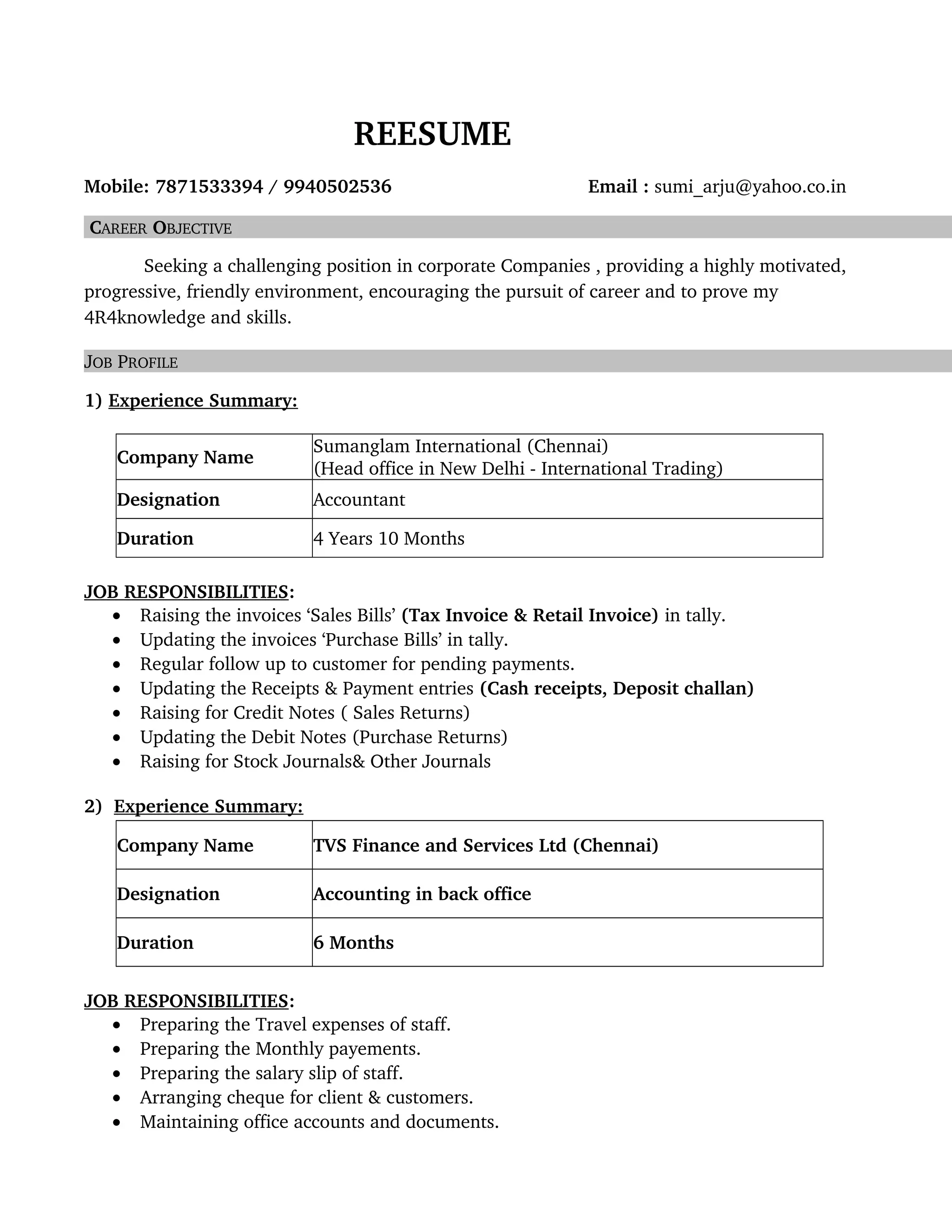 Chennai Accounting and Billing