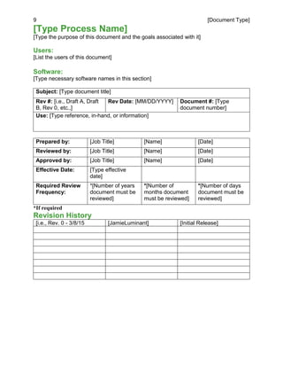 Document Control Process Guide Template Document Control Process Guide (1) | PDF