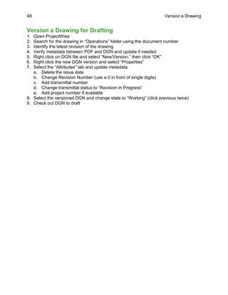 Document Control Process Projectwise Document Control Process Guide (1) | PDF