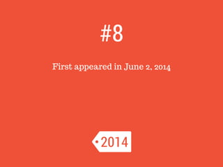 First appeared in June 2, 2014
#8
2014
 