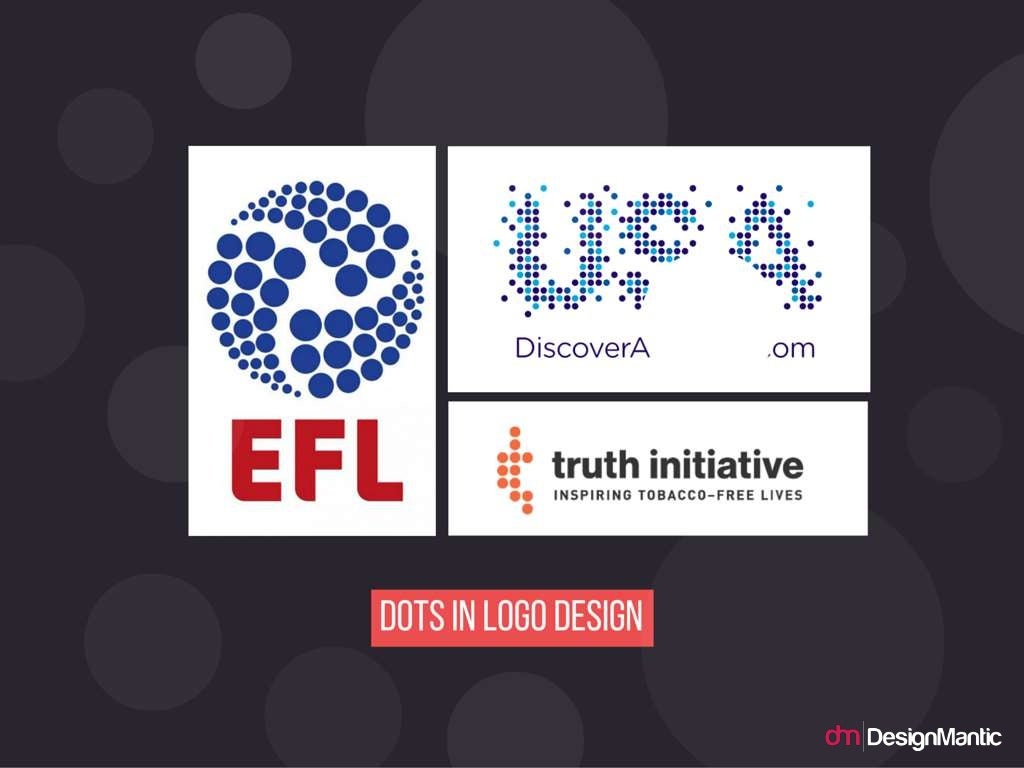 Dots in logo design.