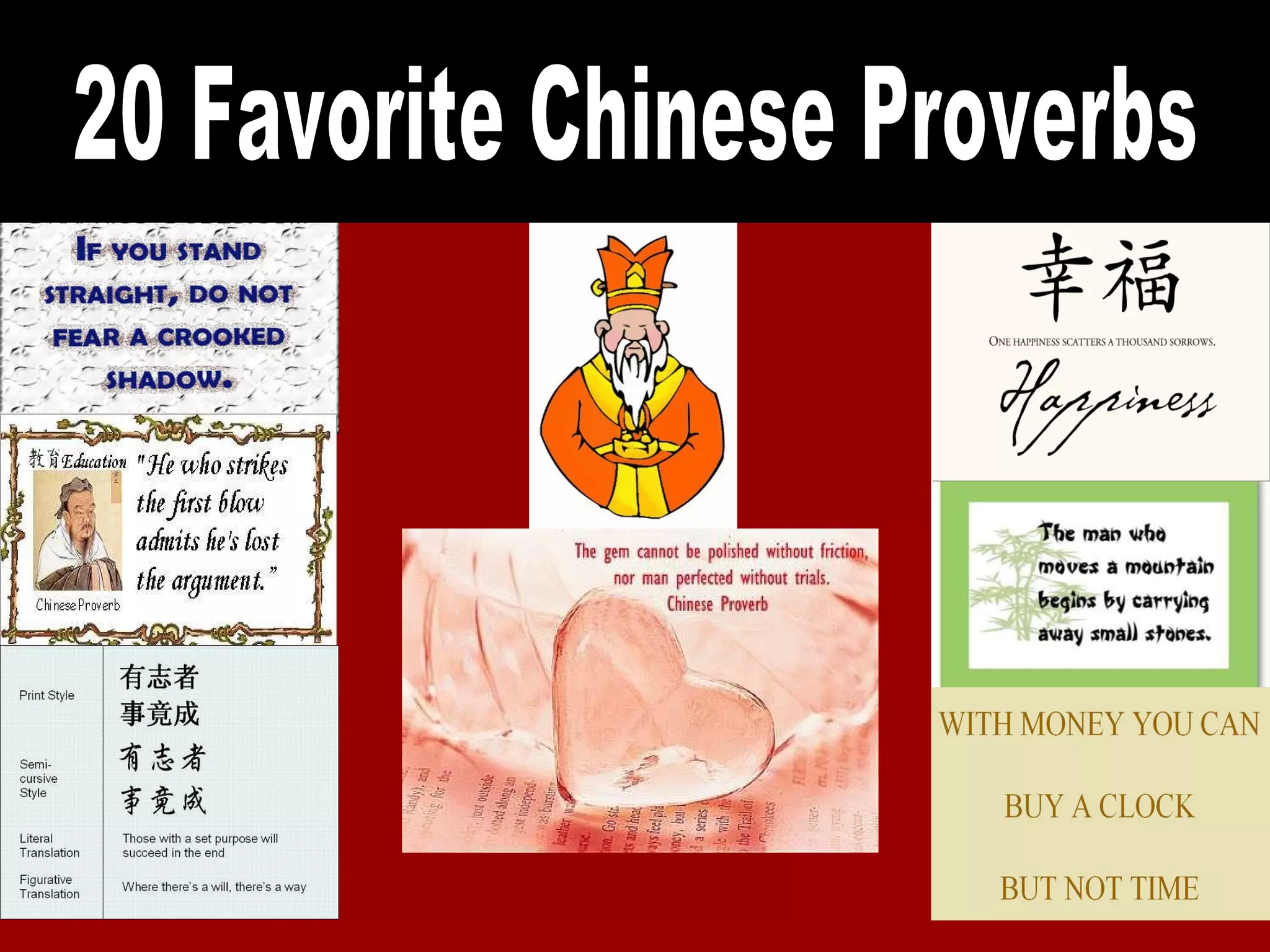 20 Favorite Chinese Proverbs | PPT