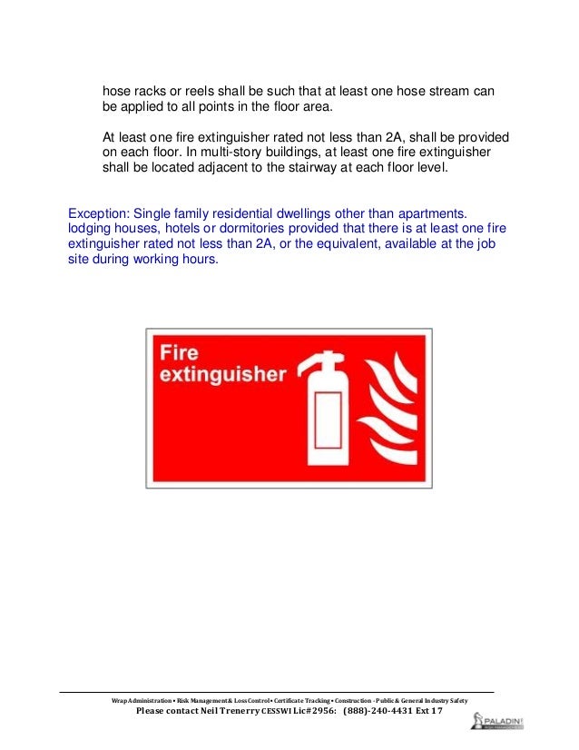 20 fire extinguisher requirements