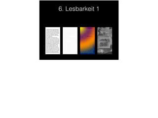 6. Lesbarkeit 1
 