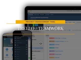 TRELLO / TEAMWORK
P R O J E C T M A N A G E M E N T T O O L
 