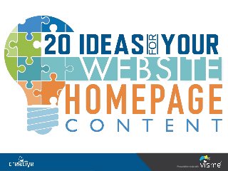 20 Ideas For Your Website Content