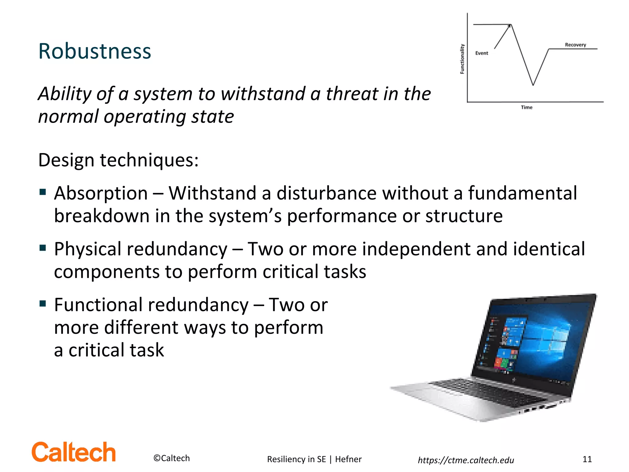 Resiliency in Systems Engineering