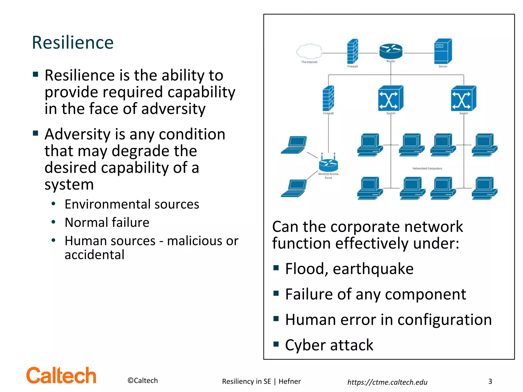 Resiliency in Systems Engineering
