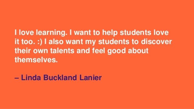 why you want to teach
