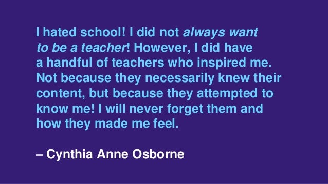 why you want to teach