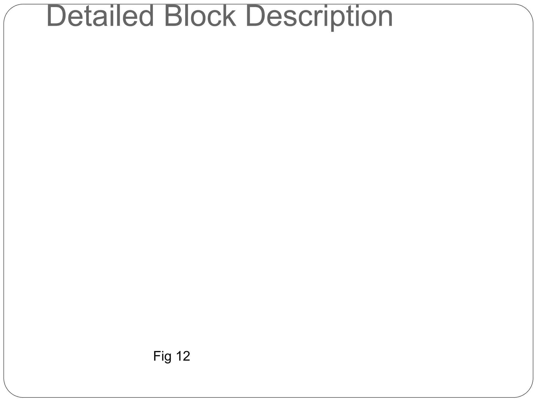 Detailed Block Description
External
inputs
Figure 7.11. Separation of the decoding and encoding functions.
Encoder
Reset
CLK
Clock
Control signals
counter
Run End
Condition
codes
decoder
Instruction
Step decoder
Control step
IR
T1 T2 Tn
INS1
INS2
INS
m
Fig 12
 