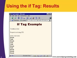 JSP99 www.corewebprogramming.com
Using the if Tag: Results
 