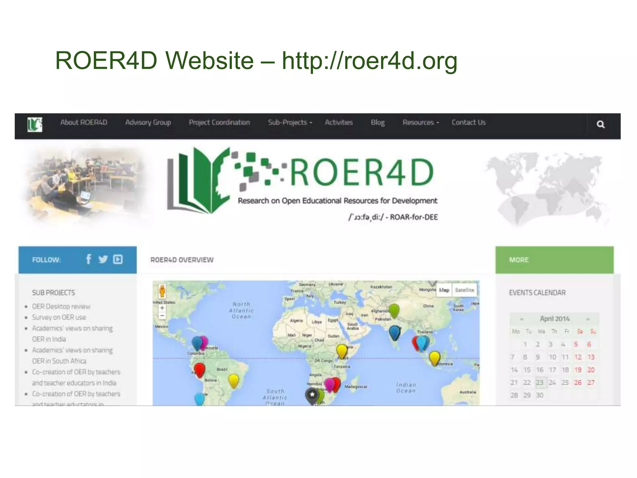 ROER4D Website – http://roer4d.org
 