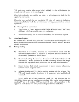 Tender Document for Solar Project in Himachal Pradesh | PDF