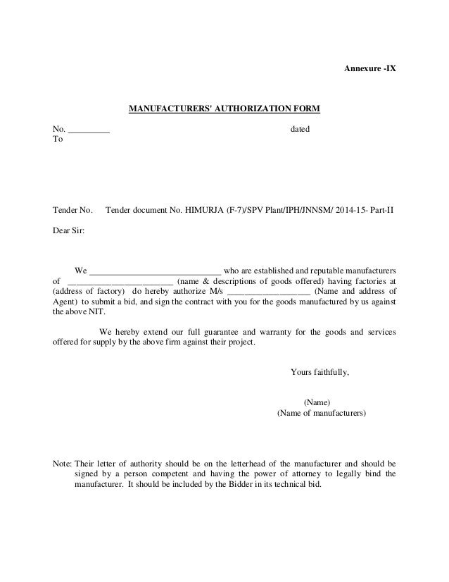 authorization letter with validity tender document for solar project in himachal pradesh authorization letter with validity tender document for solar project in himachal pradesh